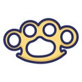 Brass knuckles  Isolated Vector Icon which can easily modify or edit Royalty Free Stock Photo