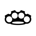 Brass knuckles isolated. weapon bully vector illustration