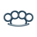 Brass knuckles vector illustration.