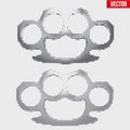 Brass knuckles vintage halftone style