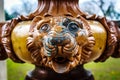 Brass Lion Head Profile Royalty Free Stock Photo