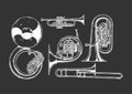 Brass musical instrument Royalty Free Stock Photo