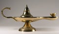 Brass oil lamp Royalty Free Stock Photo