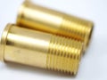 Brass pipe thread Royalty Free Stock Photo