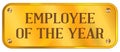 Employee Of The Year Brass Plaque Royalty Free Stock Photo