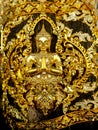 Brass plate carved in Thai style