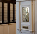 Brass plates in the entrance hall at the Glasgow School of Art building, also known as the Mackintosh Building, Scotland UK Royalty Free Stock Photo