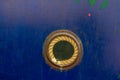 Brass porthole with rope Royalty Free Stock Photo