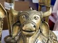 Brass sculpture of bull-India