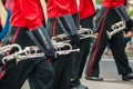 Brass section in lockstep Royalty Free Stock Photo