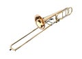 Brass slide trombone Royalty Free Stock Photo