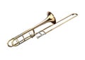 Brass slide trombone Royalty Free Stock Photo