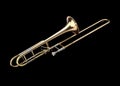 Brass slide trombone Royalty Free Stock Photo