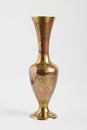 Brass stamped vase Royalty Free Stock Photo