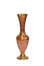 Brass stamped vase isolated Royalty Free Stock Photo