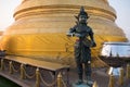 Brass statue church in Thailand