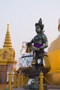 Brass statue church in Thailand