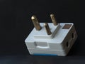 Brass three  Pin Multi Plug Adapter Lok Gram Kalyan Royalty Free Stock Photo