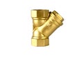 Brass three way ball valve Royalty Free Stock Photo