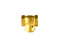 Brass three way ball valve Royalty Free Stock Photo