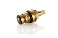 Brass tradition Faucet Cartridge. Swivel bronze bush for household plumbing isolated on white