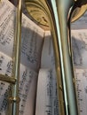 Brass Trombone and Classical Music 398 edit Royalty Free Stock Photo