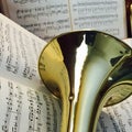 Brass Trombone and Classical Music 6 Royalty Free Stock Photo