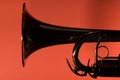 Brass trumpet macro closeup Royalty Free Stock Photo