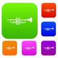 Brass trumpet set collection