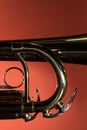 Brass trumpet macro closeup Royalty Free Stock Photo