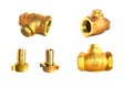 Brass valves on isolated