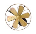 Brass vintage electric fan Royalty Free Stock Photo