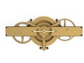 Brass watch bridge with planetary gears