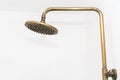 Brass water tap vintage design in shower box Royalty Free Stock Photo