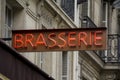 Brasserie sign in Paris