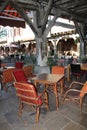 Brasserie terrace in France