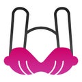 Brassiere flat icon. Bra color icons in trendy flat style. Woman underware gradient style design, designed for web and Royalty Free Stock Photo