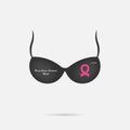 Brassiere icon.Breast Cancer October Awareness Month Campaign Ba