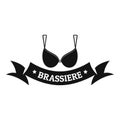 Brassiere summer logo, simple black style