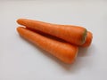 Brastagi carrots with plain white background Royalty Free Stock Photo
