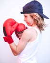 Brat child fighter Royalty Free Stock Photo