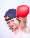 Brat child fighter Royalty Free Stock Photo