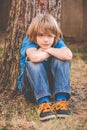 Brat little boy - sadness Royalty Free Stock Photo