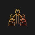 Bratabandha ceremony gradient vector icon for dark theme