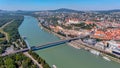 Bratislava aerial cityscape view in Slovakia