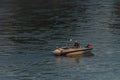 Bratislava capital in summer evening with color sunset boat and river Donau