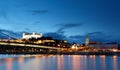 Bratislava castle and bridge Royalty Free Stock Photo