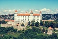 Bratislava castle in capital city of Slovakia, blue retro photo Royalty Free Stock Photo