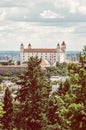 Bratislava castle in capital city of Slovakia, retro photo filter Royalty Free Stock Photo