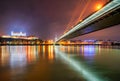 Bratislava castle and Danune river in capital city of Slovakia, Bratislava. Royalty Free Stock Photo